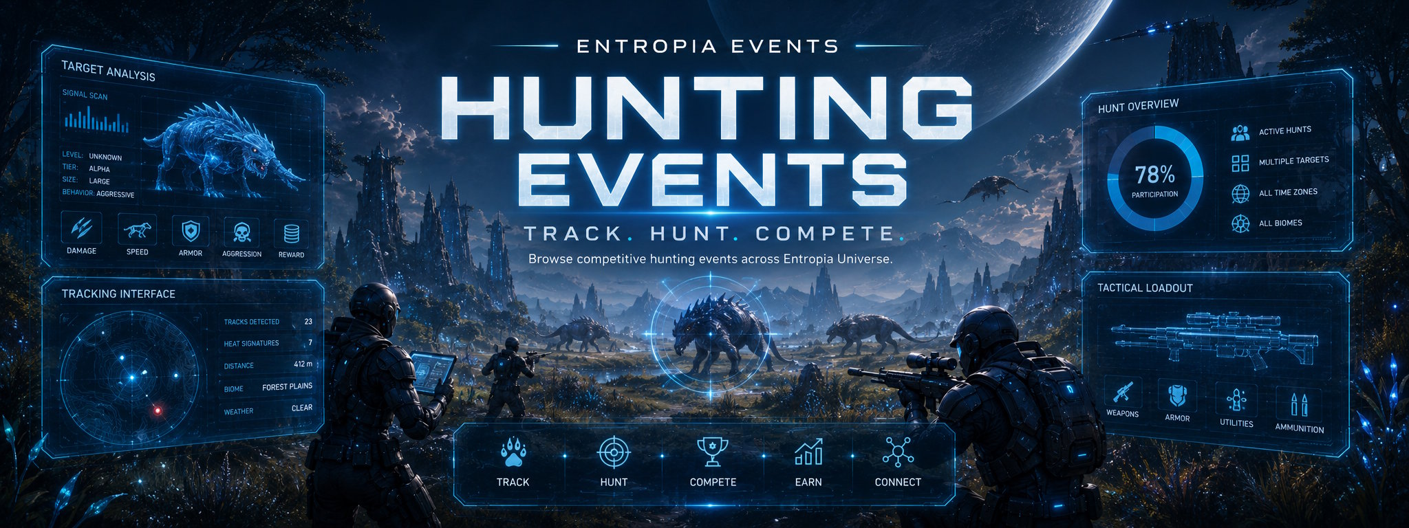 Entropia Events hunting events banner