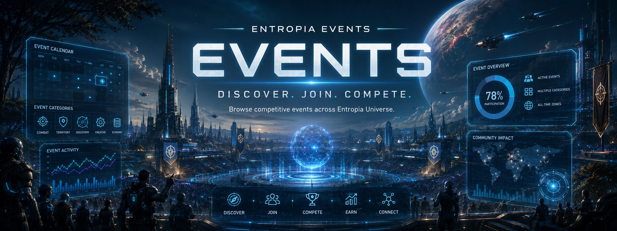 Entropia Events event hub banner